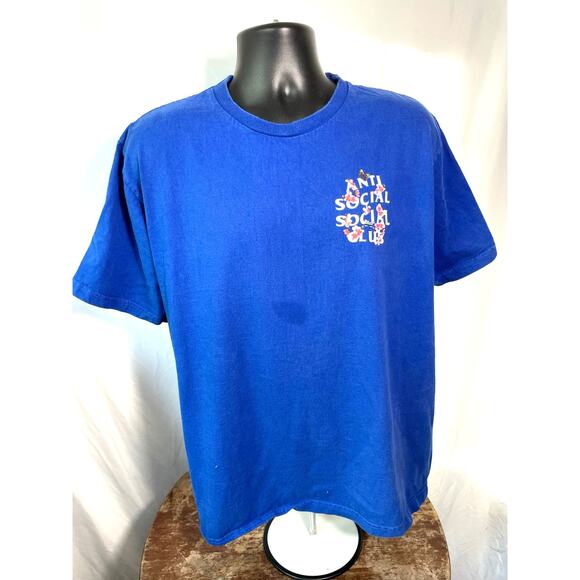 Anti Social Social Club Blue Short Sleeve Tee - Picture 1 of 6